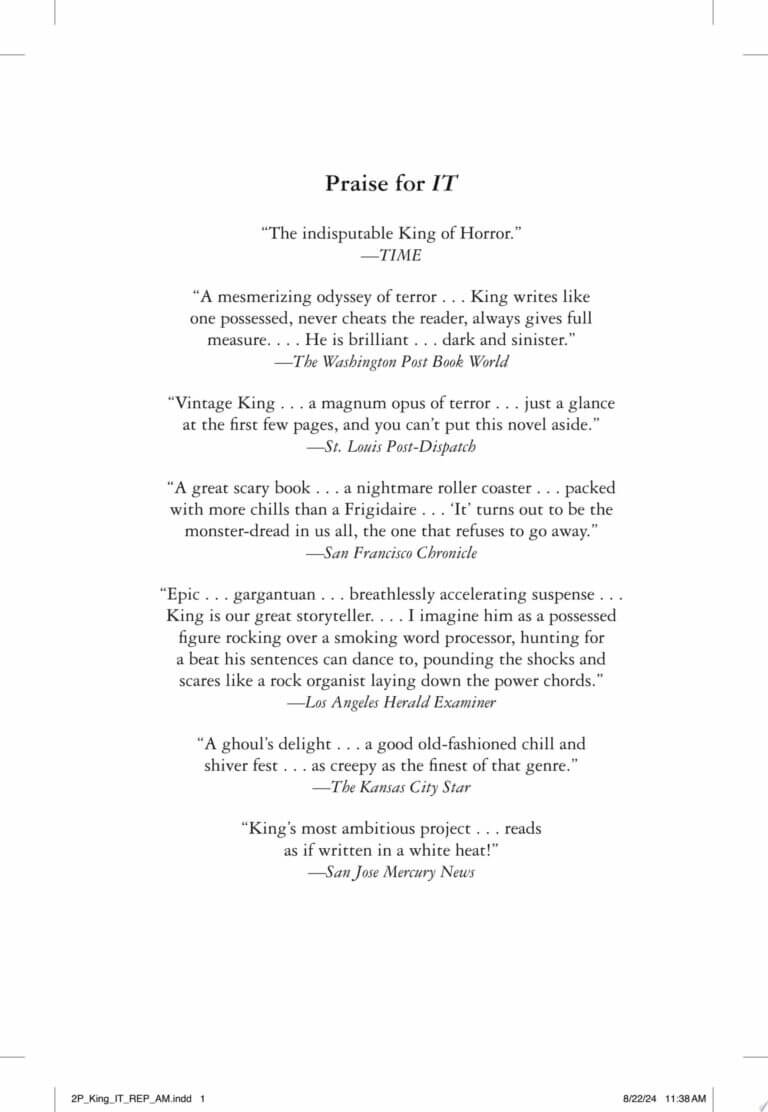 It A Novel Book Cover