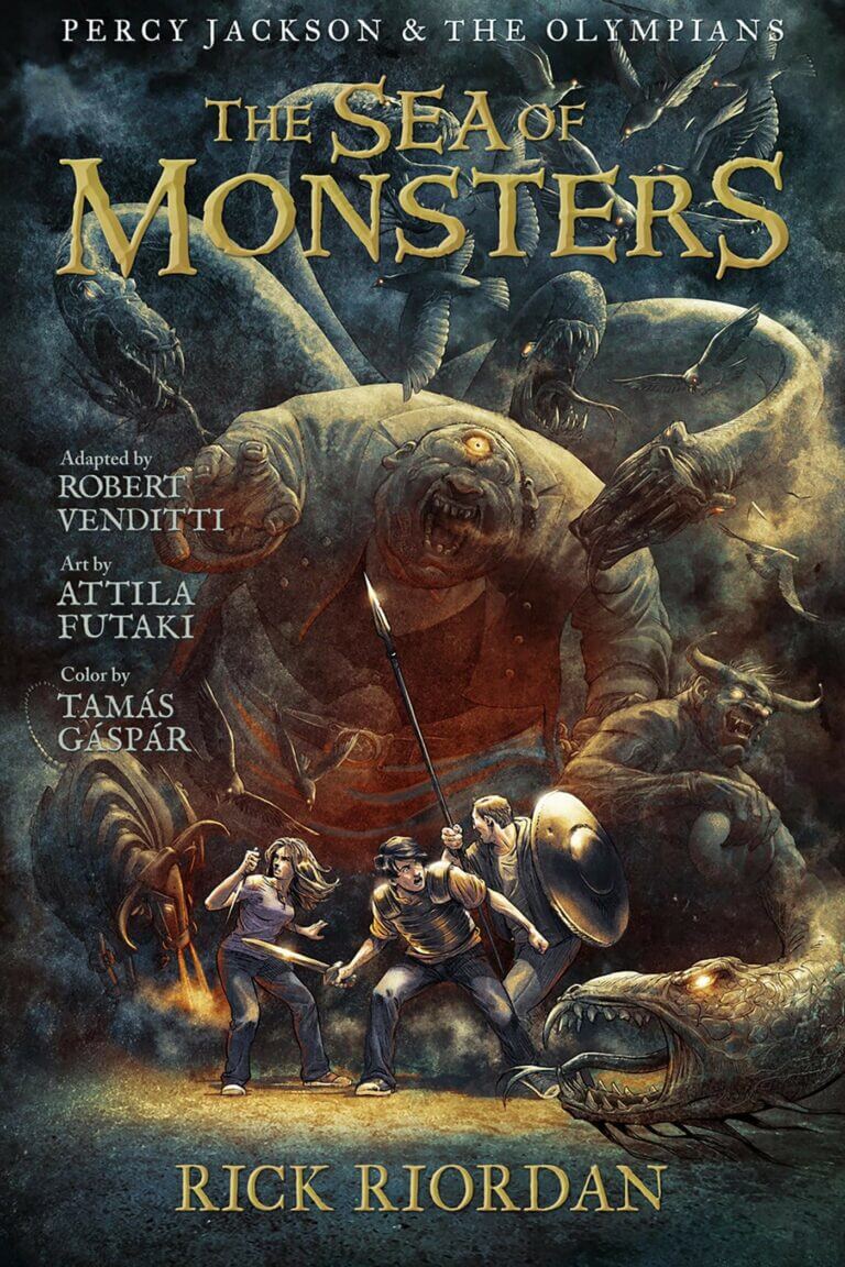 Percy Jackson and the Olympians Sea of Monsters, The: The Graphic Novel Book Cover